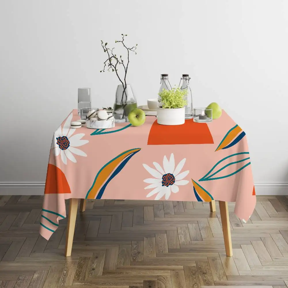 Bold Abstraction Rectangle Tablecloth - Sun-Resistant For Balconies, Tea Time & Casual Gatherings
