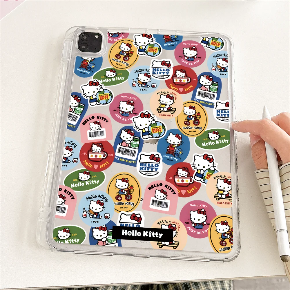 

Hello Kitty Case For iPad Air 6 Pro 11 2024 2025 A16 11th Acrylic Cover 9th 10th Generation Air 4 5 10.9 10.5 10.2 9.7 Mini6 7