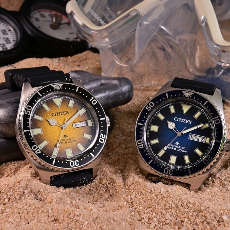 CITIZEN Original Men Japanese Watch Automatic Mechanical watches 20Bar Waterproof Diving Luminous Business Leisure Watches