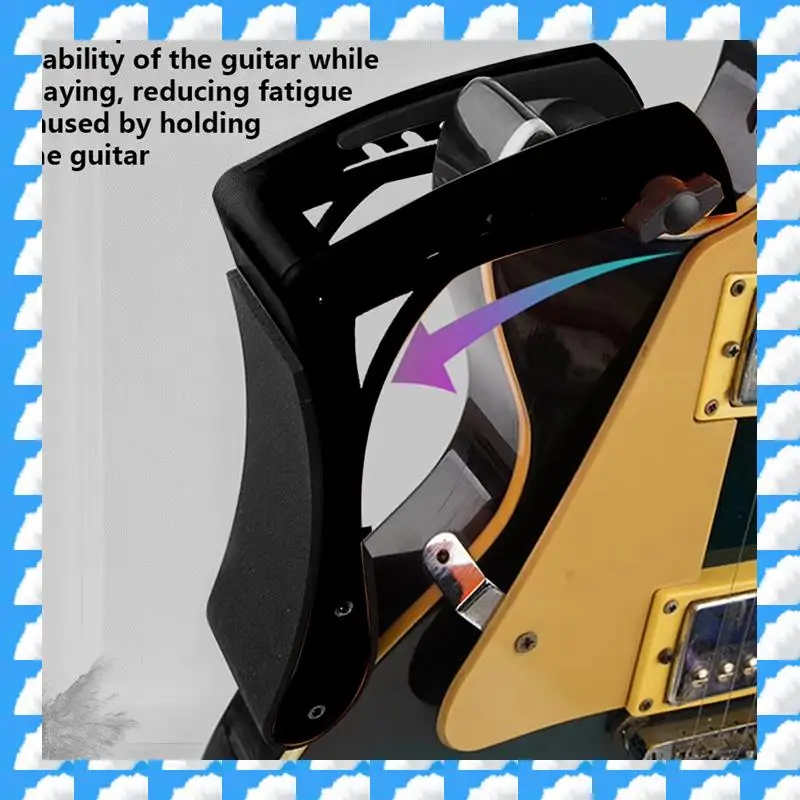 

ONGE Guitar Holder Wear Resist Ergonomic Adjustable For Electric Guitars Musical Instrument Accessories Black