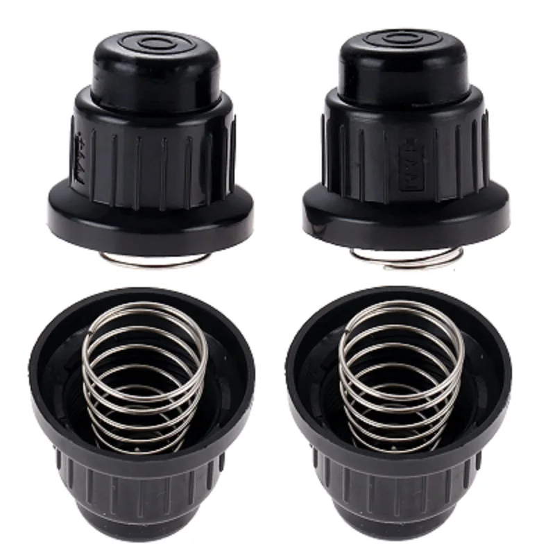 4 Pcs AA Battery Push Button Igniter Fit for 1/ 2/ 3 /4 / 5/ 6 Outlet Spark Generator BBQ Gas Grill Fire Pit Ignitor Caps Black