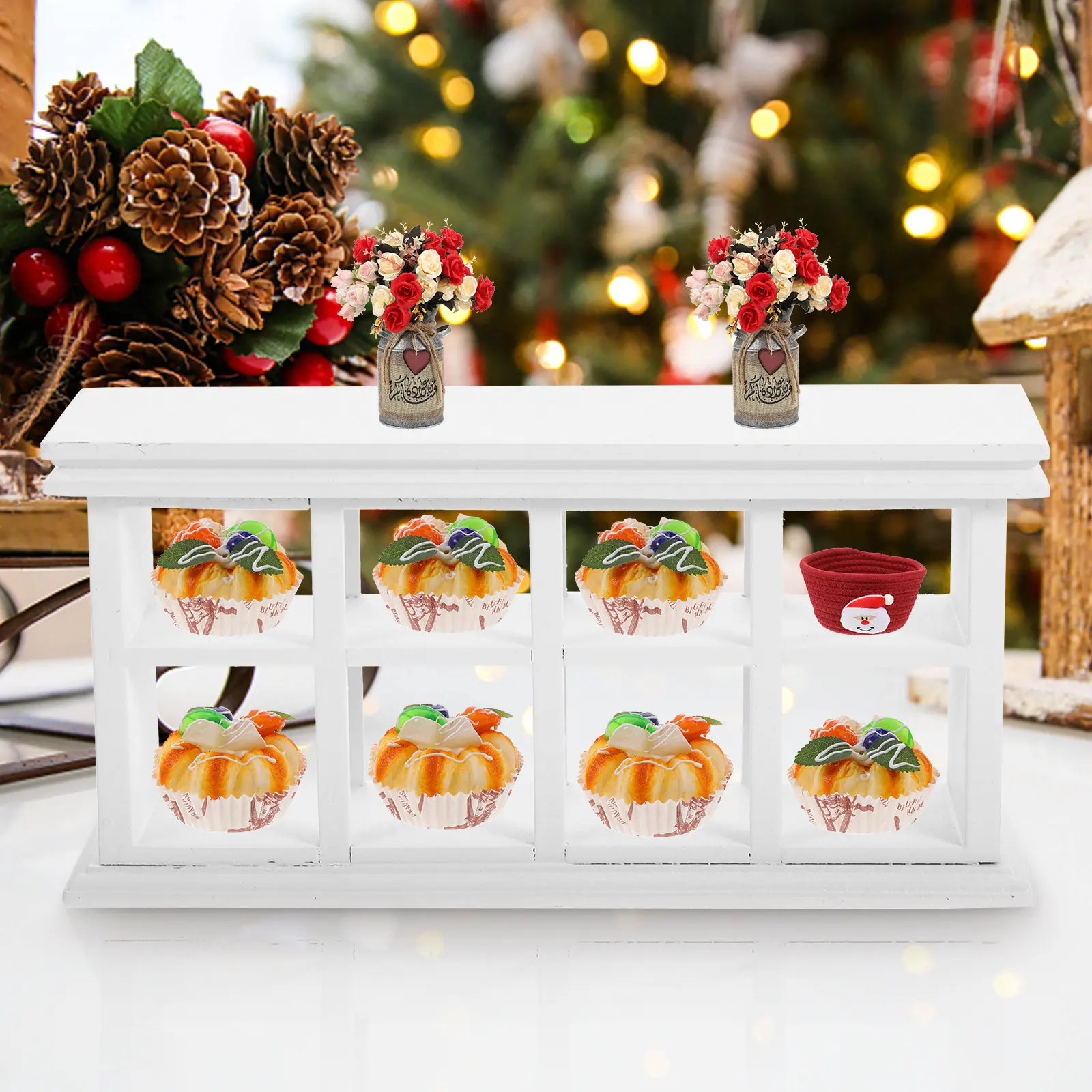 

Миниатюрный шкафчик для тортов, изысканная мебель для рукоделия, витрина для миниатюрного домика, аксессуары для декора