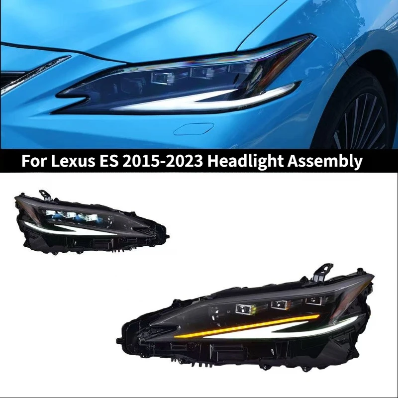 

For Lexus ES 2015-2023 Headlight Assembly Modified LED Lens Matrix Daytime Running Light Turn Signal Car Accessories