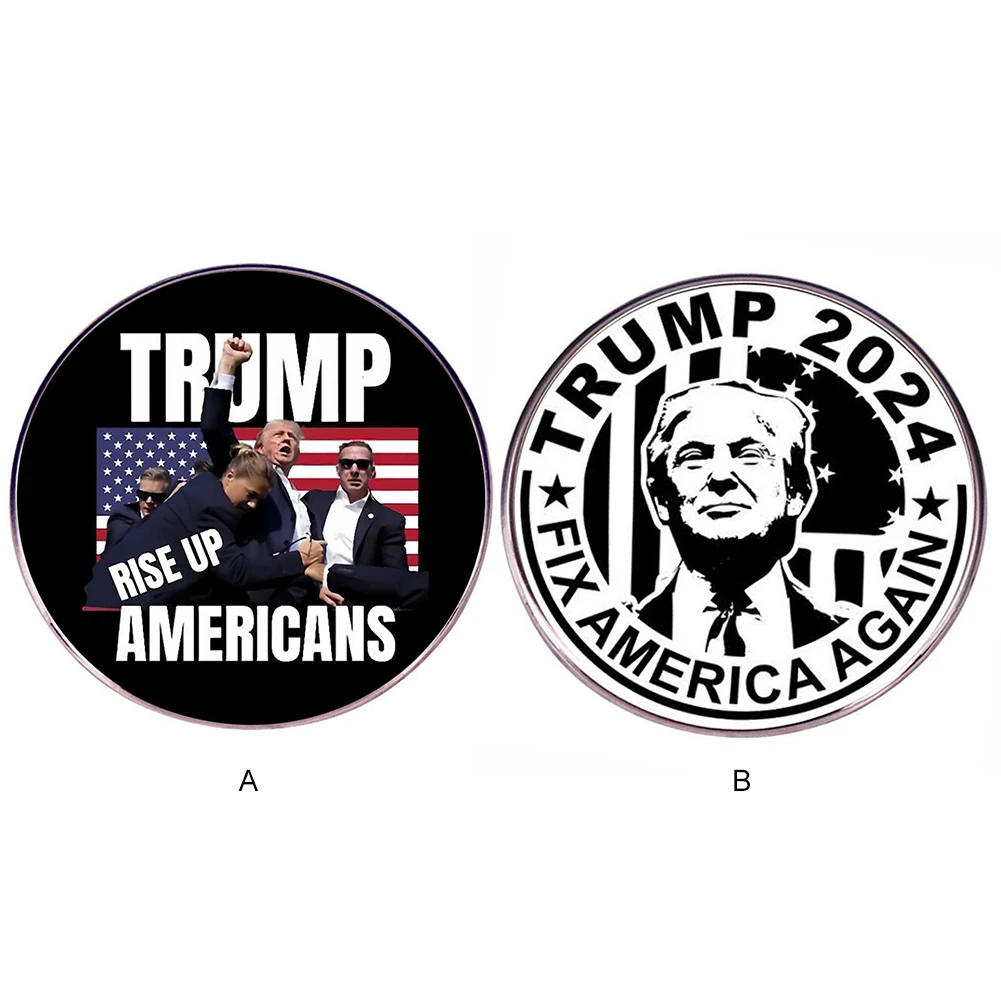 Trump 2024 Brooch Alloy Brooch Souvenir Creative President Lapel Pin Fix America Again Shirt Bag Badge Jewelry Accessories