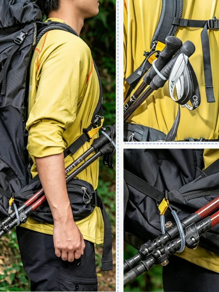 HIKEMAN Trekkingstangen-Halter ohne Demontage, Trekkingstangen-Befestigungsriemen, Rucksack-Trekkingstangenhalter, Outdoor-Wanderzubehör – Detail 4