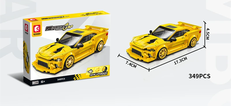 SEMBO BLOCK Stadt Sport Autos Garage Bausteine MOC Supercar Racing Parkplatz DIY Fahrzeug Lagerung Box Ziegel Kinder Spielzeug – Detail 14
