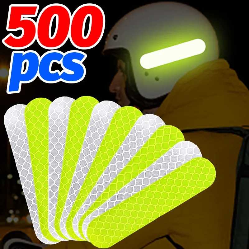 

500~10pcs Reflective Sticker Decal Tape Car Motorcycle Helmet Bike Body Safety Warning Night Visibility Waterproof Car Accessory