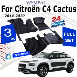 Car Mats Floor For Citroën C4 Cactus 2014~2020 Waterproof Leather Car Mat Fully Set Tapete Automotivo Para Carro Car Accessories