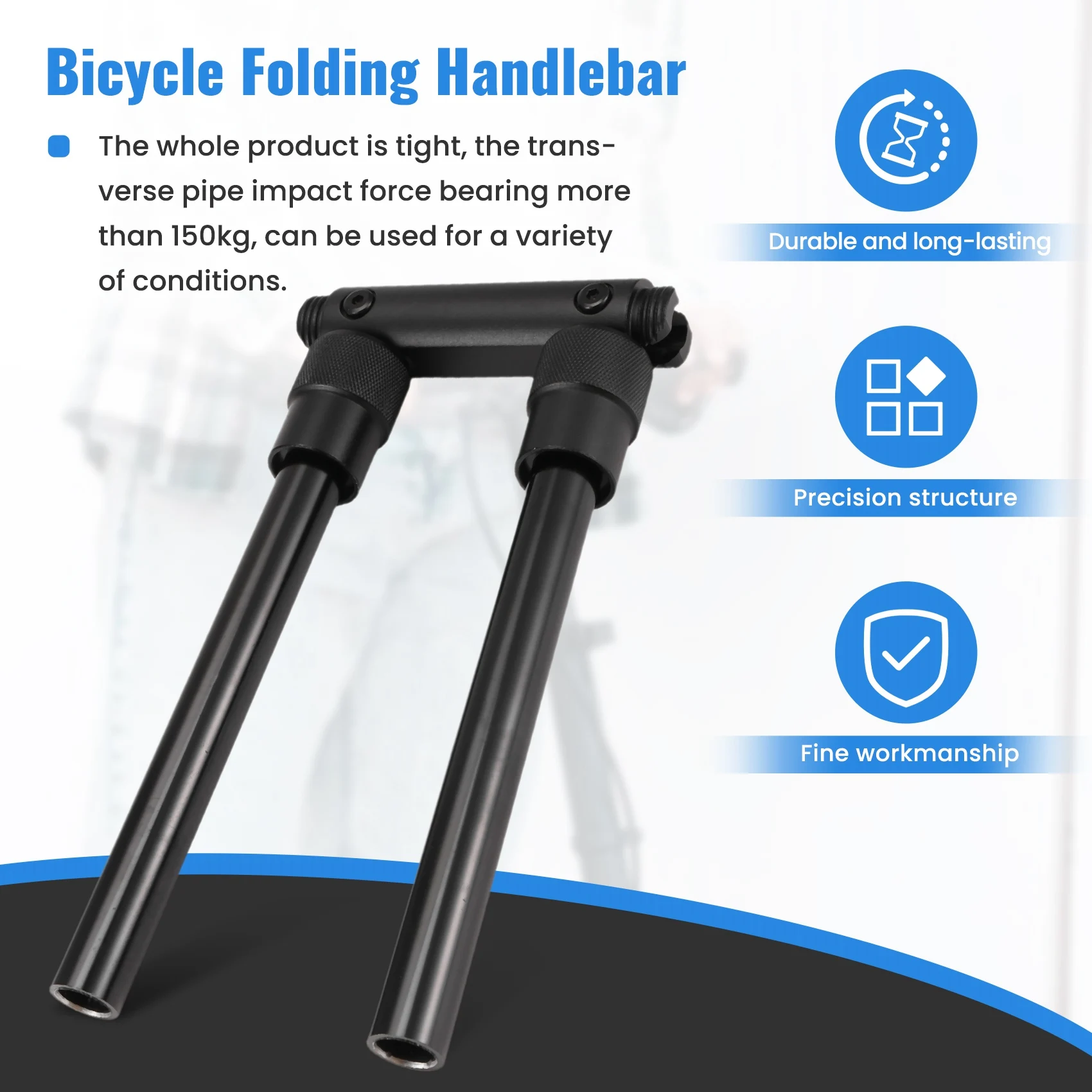 

ABLB-Folding Handle Bar 90 Degree Fold Electric Bicycle Handlebar For Kugoo Electric Scooter