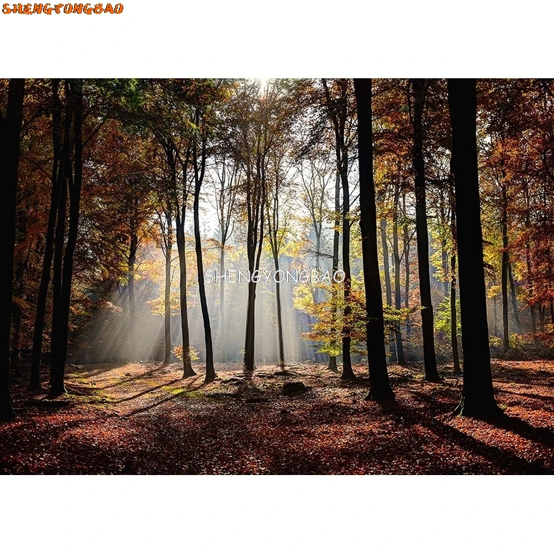 SHENGYONGBAO Forêt Tropicale Arbres Verts Plantes Feuilles Art Photographie Décors Accessoires Paysage Photo Studio Fond REL-01