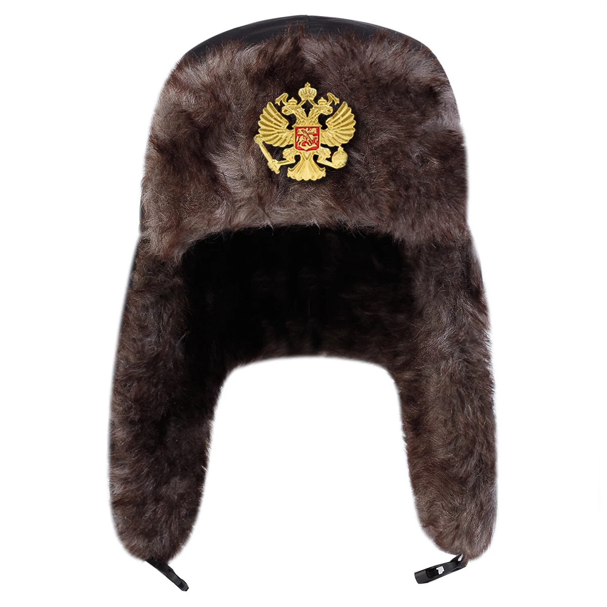 Unisex Double Headed Eagle Lei Feng Hat Winter Earflap Hat Keep Warm Ski Hat Bomber Hats for Outdoor Riding and Snow Activities