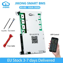 Smart JIKONG BMS Actieve Balans BMS 3S 4S 5S 6S 7S 8S 12V 24V 300A BMS voor Li-ion Lifepo4 Lto Batterij Balance Board Bluetooth BT