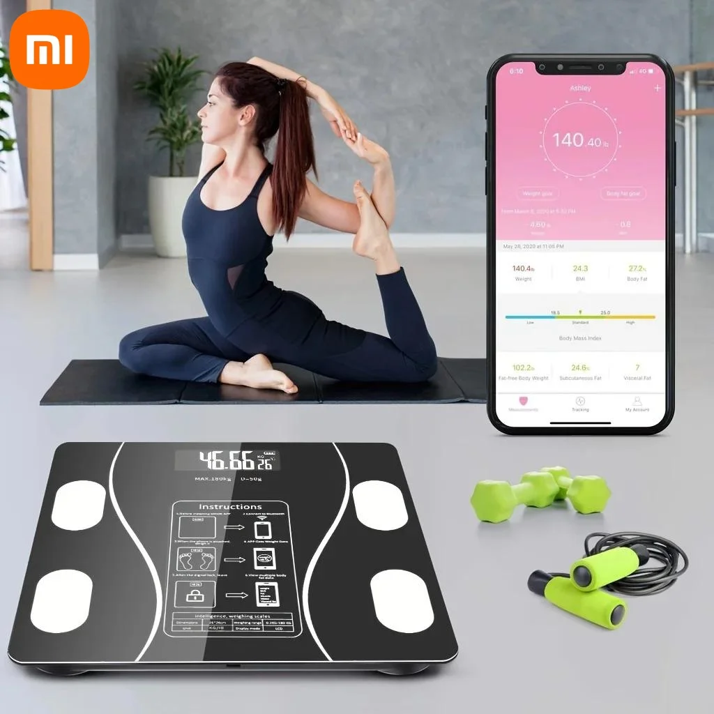 Электронные весы Xiaomi, умный режим, Bluetooth, управление жиром, домашние весы, ультра точные