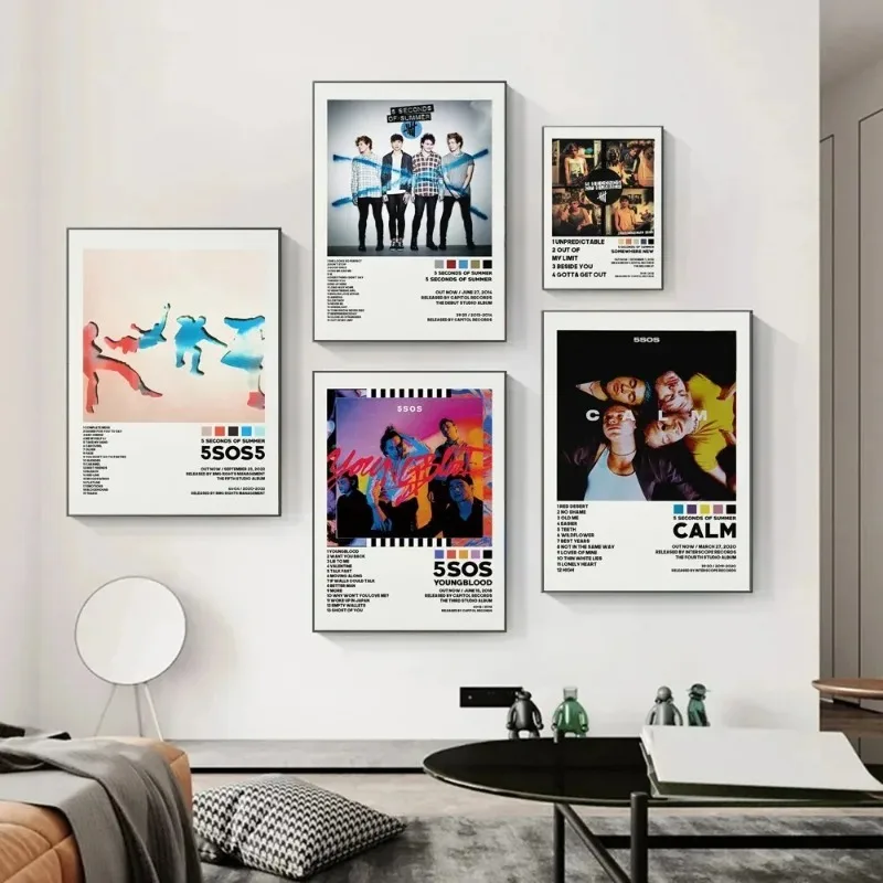 Summer HD Music Album 5SOS Tracklist S-Seconds Calm Cover Poster Prints Canvas Painting Wall  Picture Living Room Home Decor