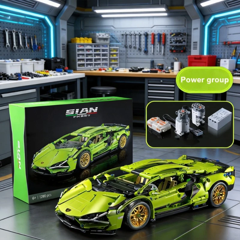 Technical Super Speed Sports Car Building Block Model Remote Control Vehicle Assemble Brick Desk Decor Toys for Kid Adult Gift