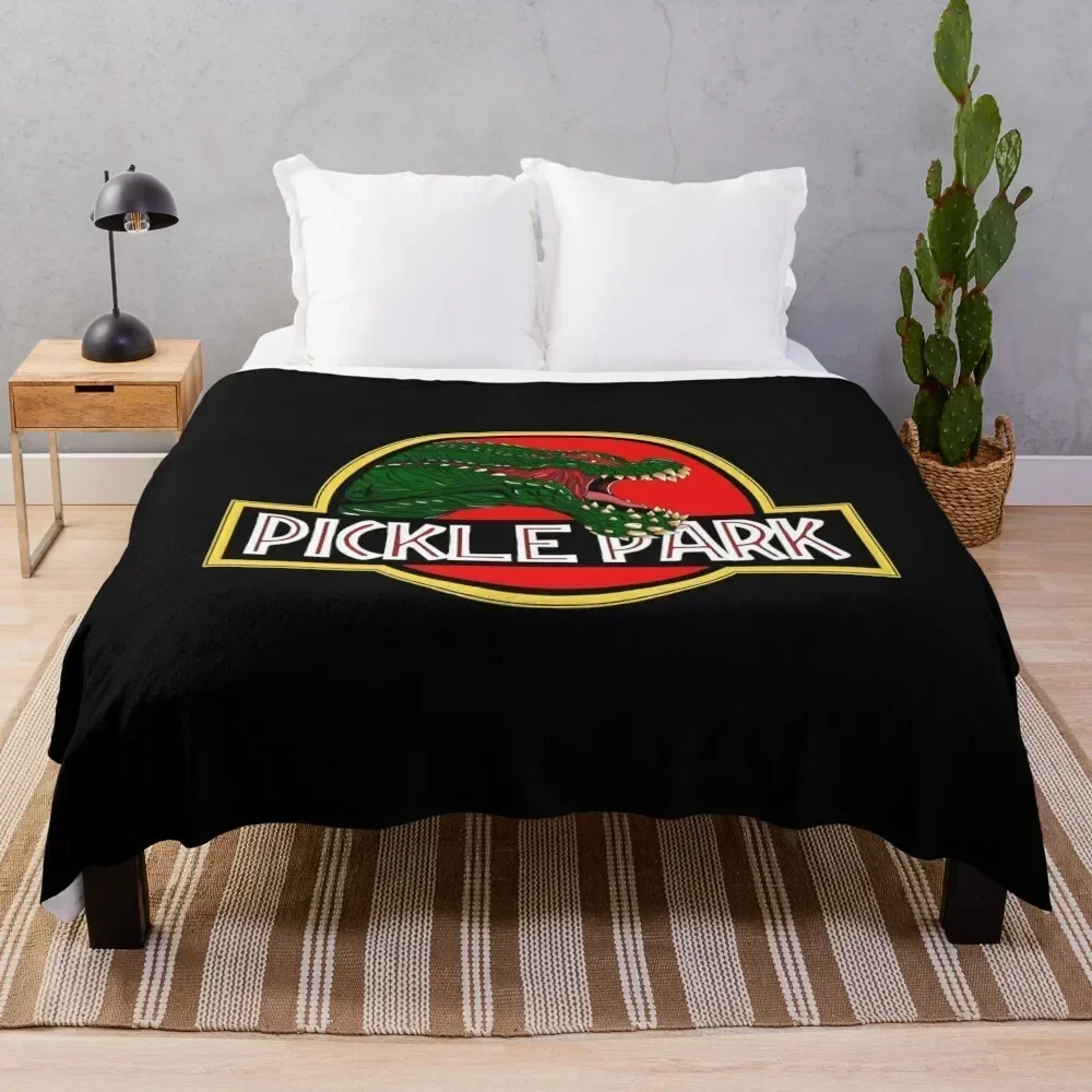 PICKLE PARK Throw Blanket bed plaid Nap Blankets