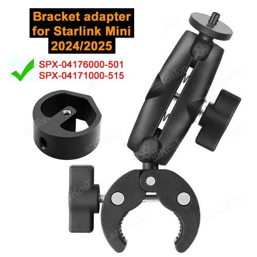 Adaptador de soporte para Starlink Mini 2024/2025(SPX-04176000-501/SPX-04171000-515) Soporte de abrazadera para accesorios Starlink Mini