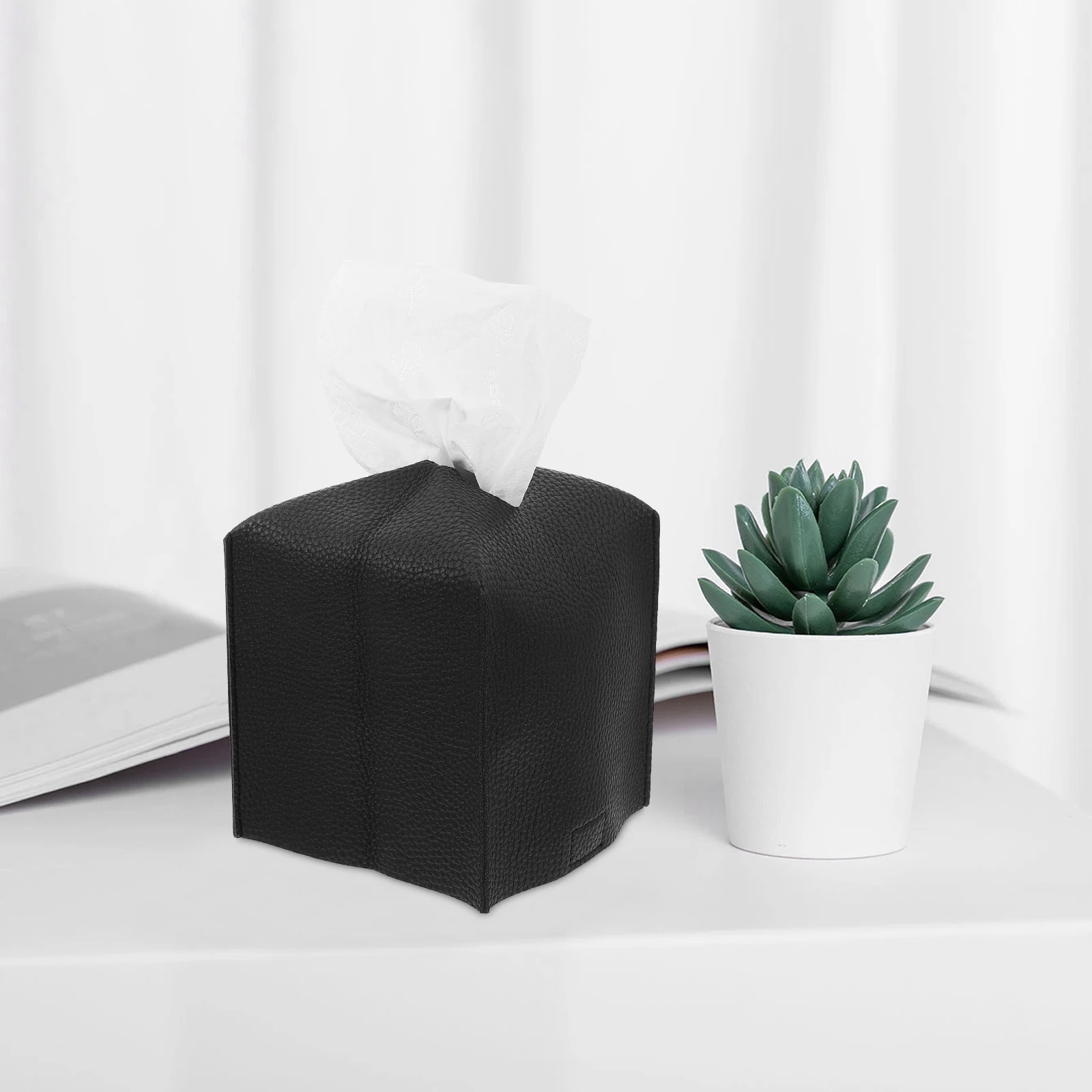 

2Pcs Tissue Holder PU Material Storage Cases Home Office Desk Paper Towel Dispenser Car Napkin Boxes Paper Towel Dispenser