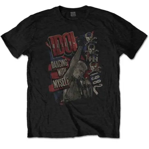 

Billy Idol Dancing with Myself T-Shirt Black New