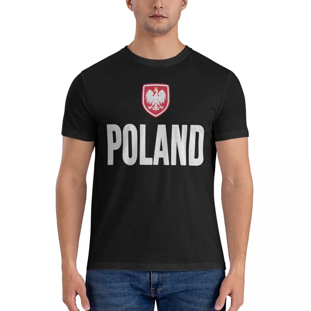 Qatar Soccer Men T Shirt Poland Football Team Leisure Tees Short Sleeve Crewneck T-Shirts Pure Cotton Birthday Present Clothes