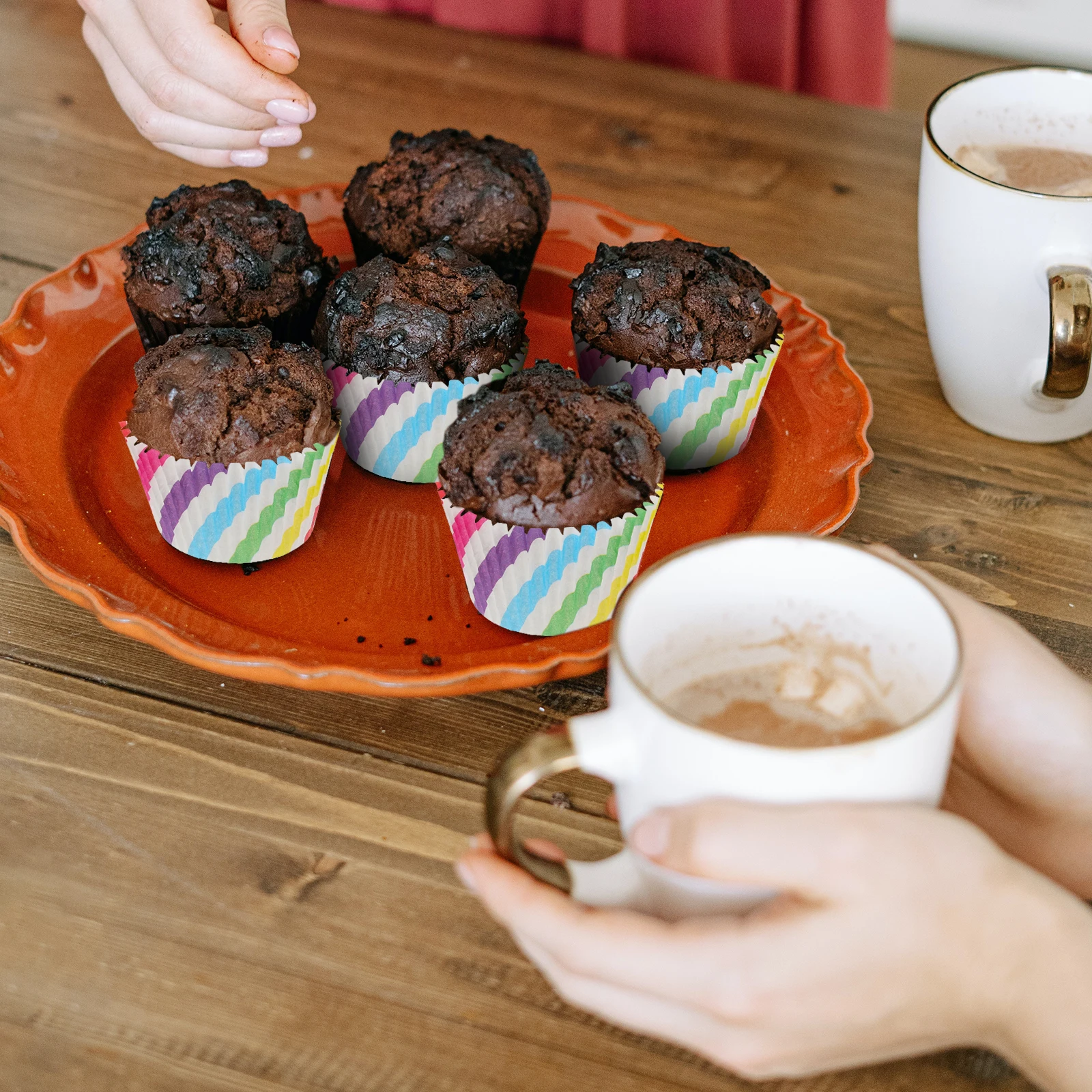 

500 шт. вкладыши для кексов Радужные формы для кексов для выпечки маслостойкие чехлы для тортов силиконовые формы для выпечки кухонные принадлежности для бара