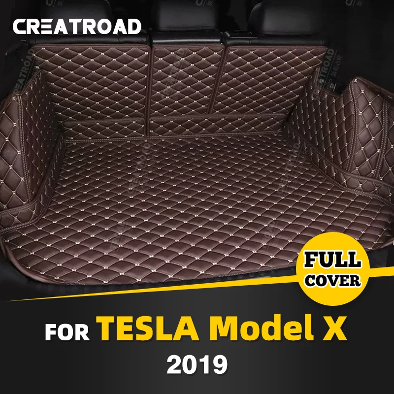 

Auto Full Coverage Trunk Mat For Tesla Model X 6-Seat 2019 Car Boot Cover Pad Cargo Liner Interior Protector Accessories