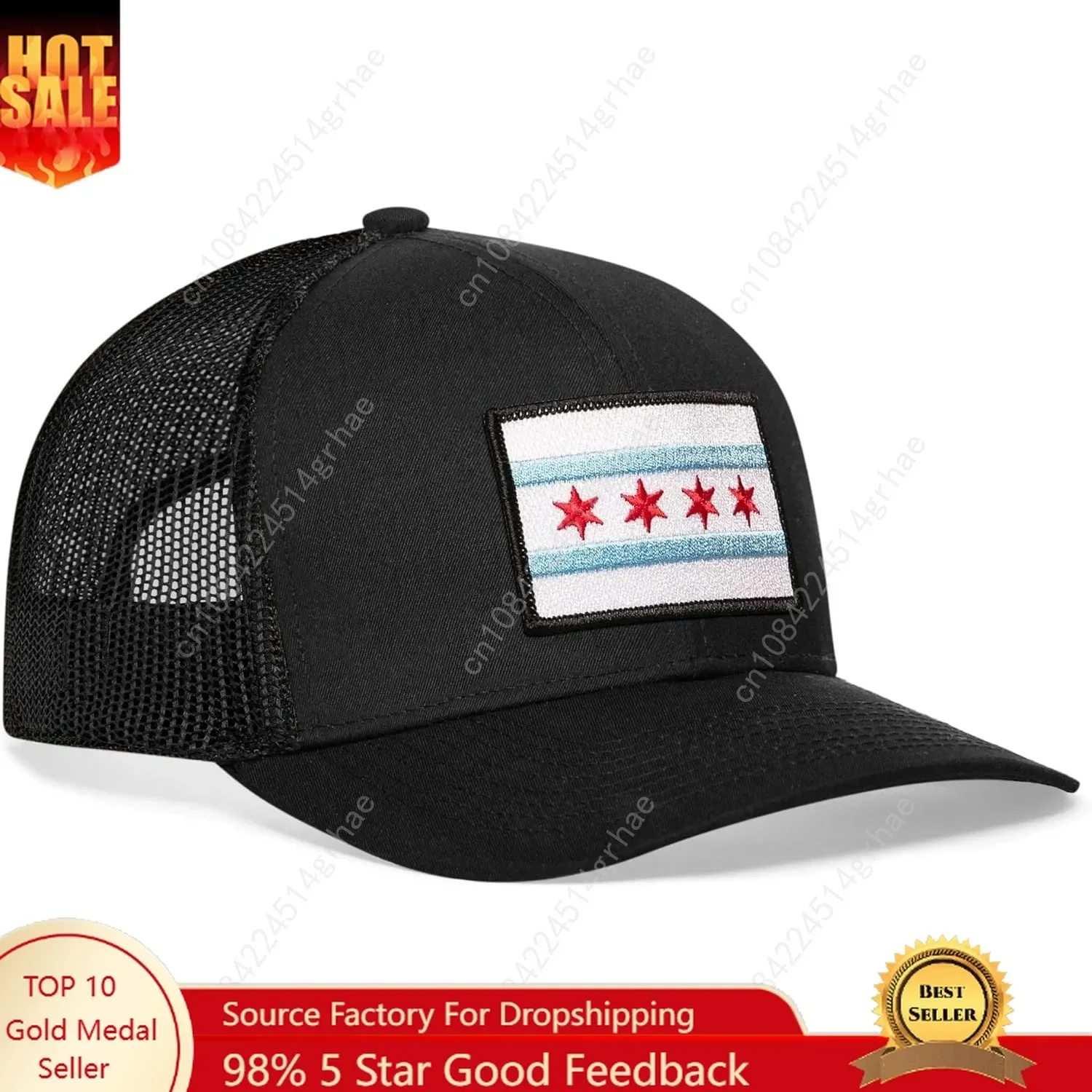 

Chicago Flag Hat – Chicago Trucker Hat for Men & Women, CHI Baseball Cap, Adjustable Golf Hat, Snapback, Outdoor Hat