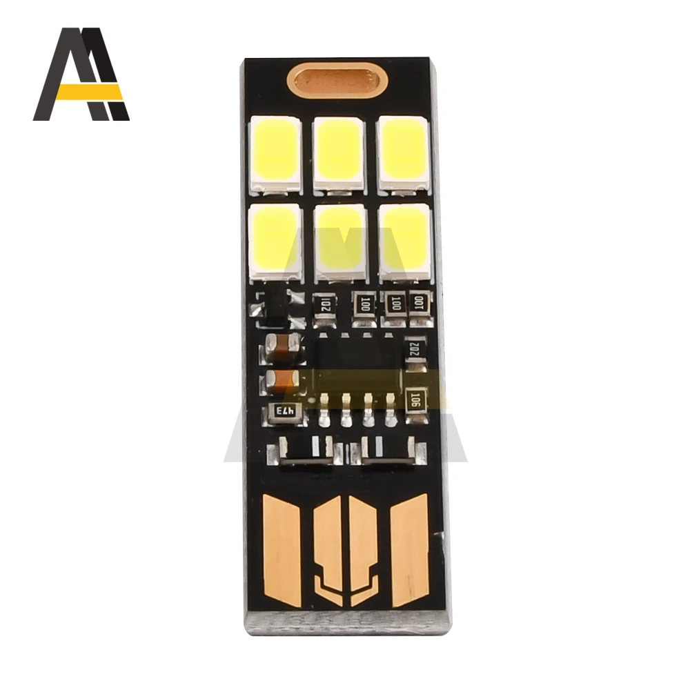 10/5/1 Uds Mini portátil 5730 USB 6LED SMD luz 5V Sensor táctil atenuación ajustable luz nocturna luz cálida/blanca opcional