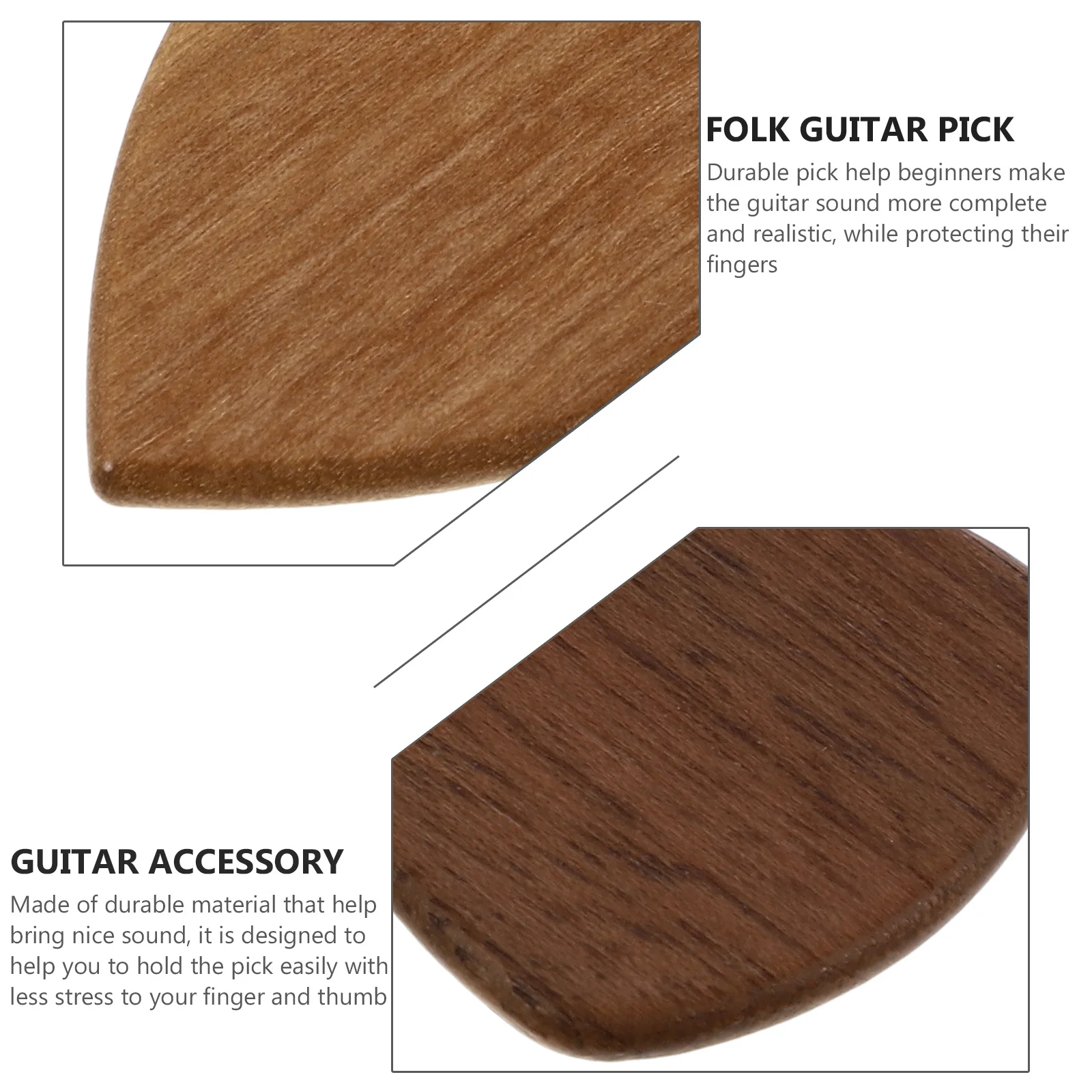 

8pcs Wooden Guitar Picks Durable Smooth Edge For Guitar Bass Practice Portable Music Accessories Plectrums Instruments Parts