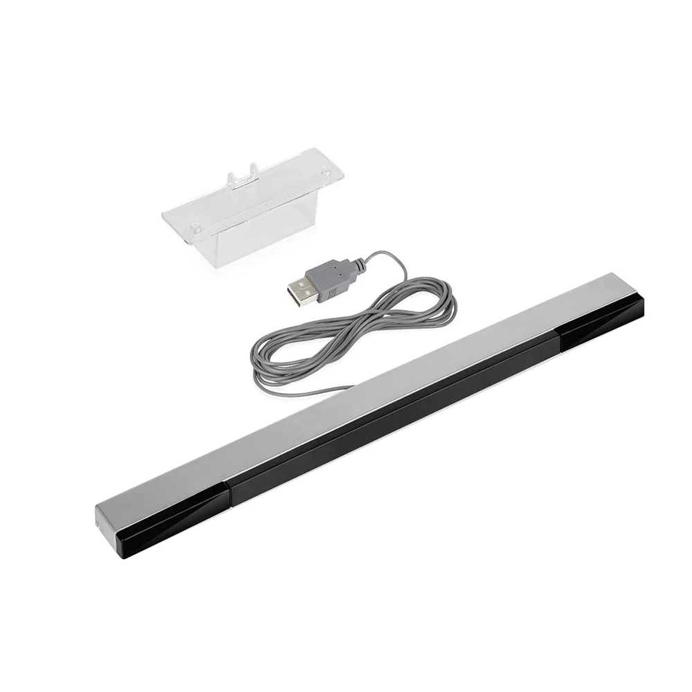 ل وي لعبة فيديو الاستشعار بار السلكية استقبال الأشعة تحت الحمراء IR إشارة راي USB التوصيل استبدال شريط الاستشعار ل Nitendo سوف التحكم عن بعد