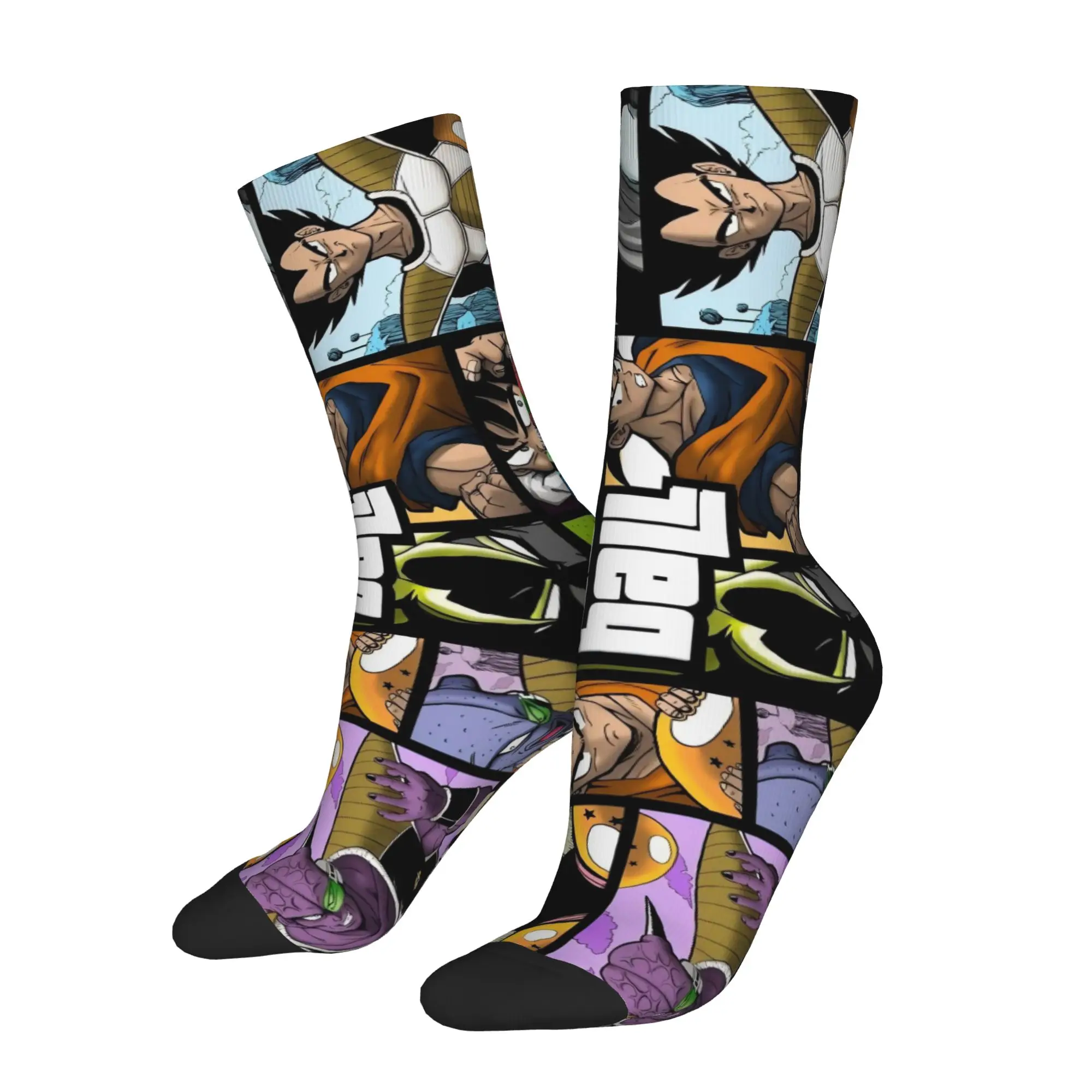 Funny Sock Dragon Ball Dragon Ball GTA Rock Seamless Pattern Printed Men Socks Novelty Men's Socks