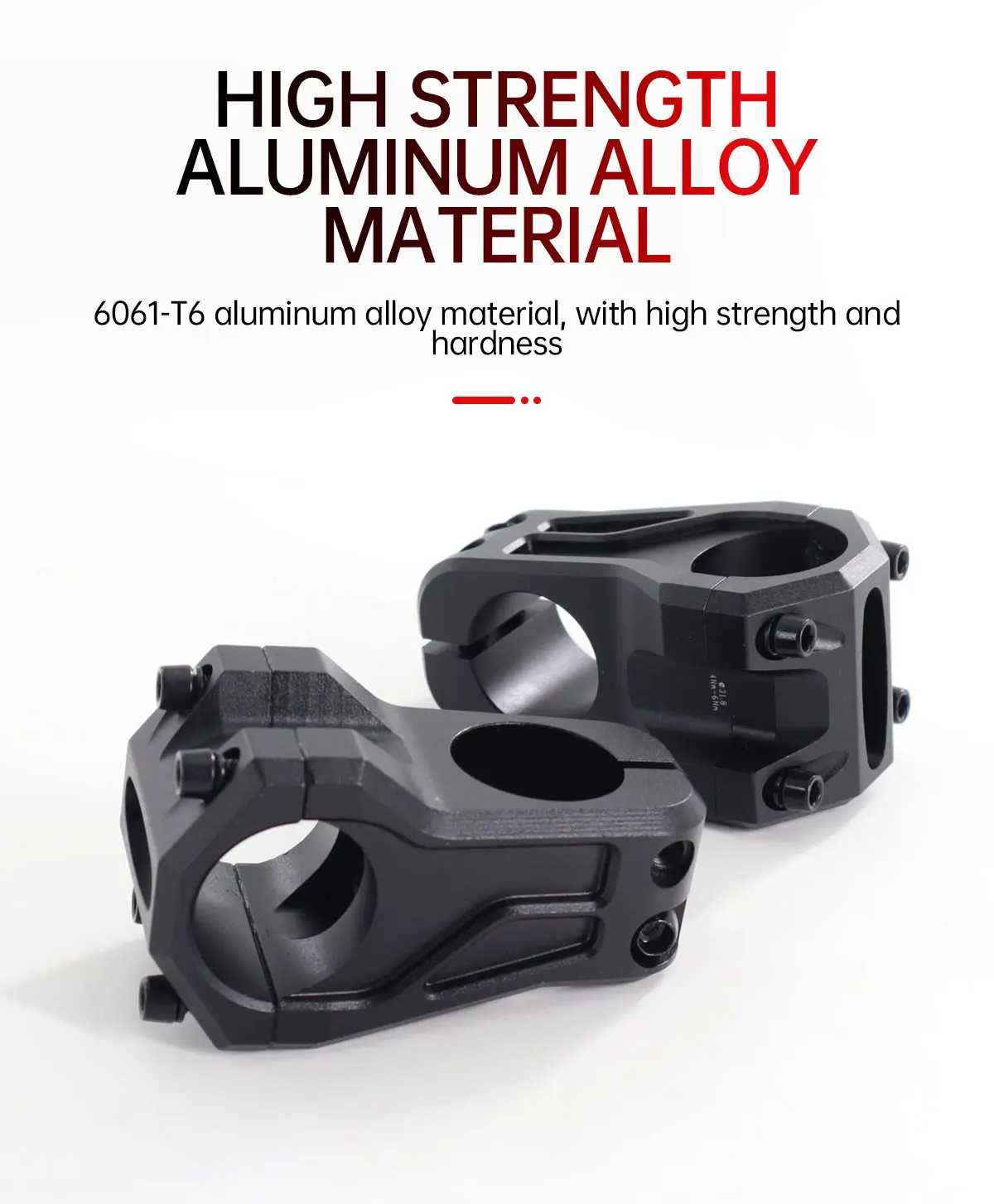 Ultraleichter CNC-Aluminiumlegierung Fahrradvorbau mit Direktmontage, hochfest, kurzer Lenker für Rennrad und MTB, 31,8mm*28,6mm – Detail 5