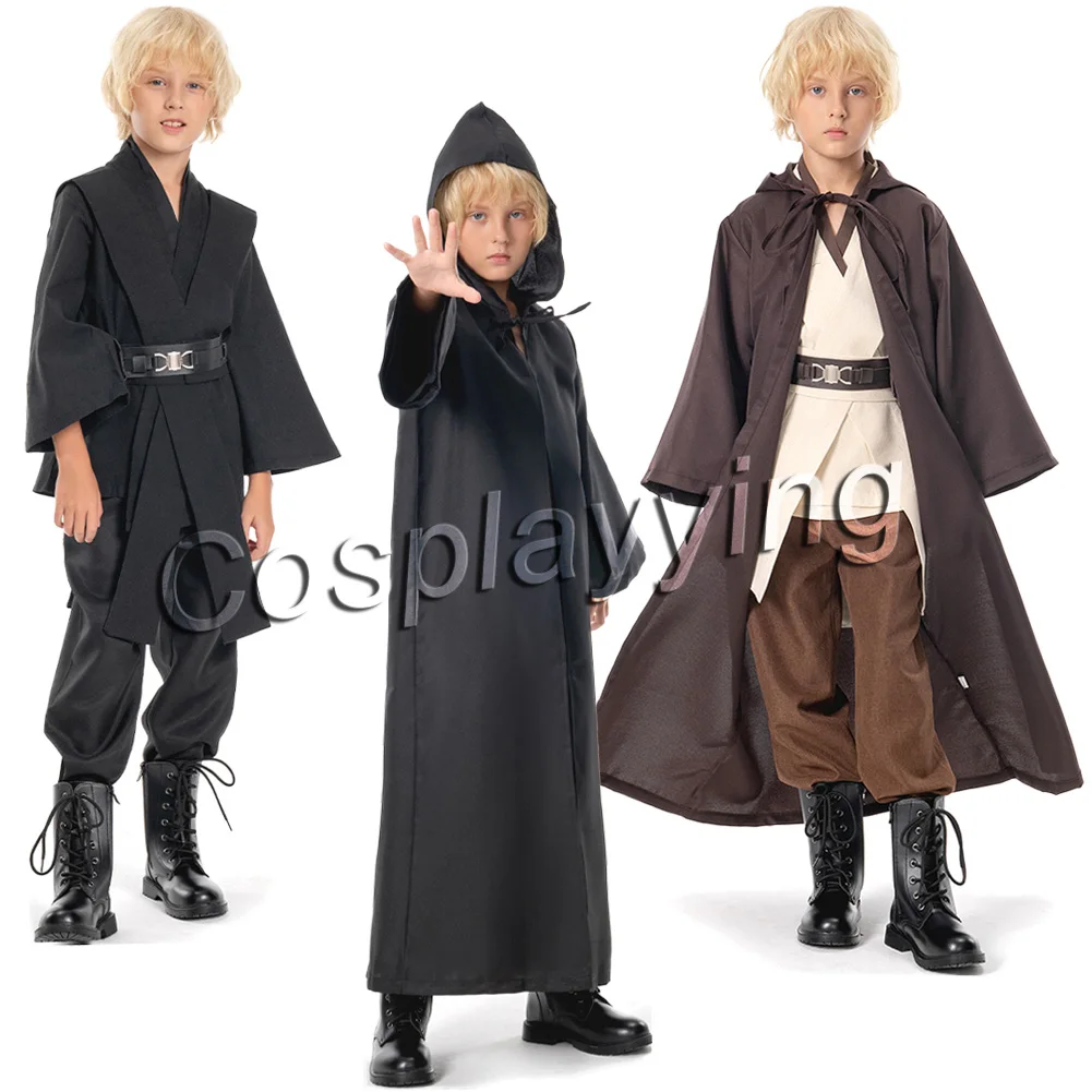 

Fantasia Movie Space Battle Anakin Knight Obi Wan Disguise Costume Boys 14 Years Fantasy Cosplay Cloak Teen Roleplay Outfits