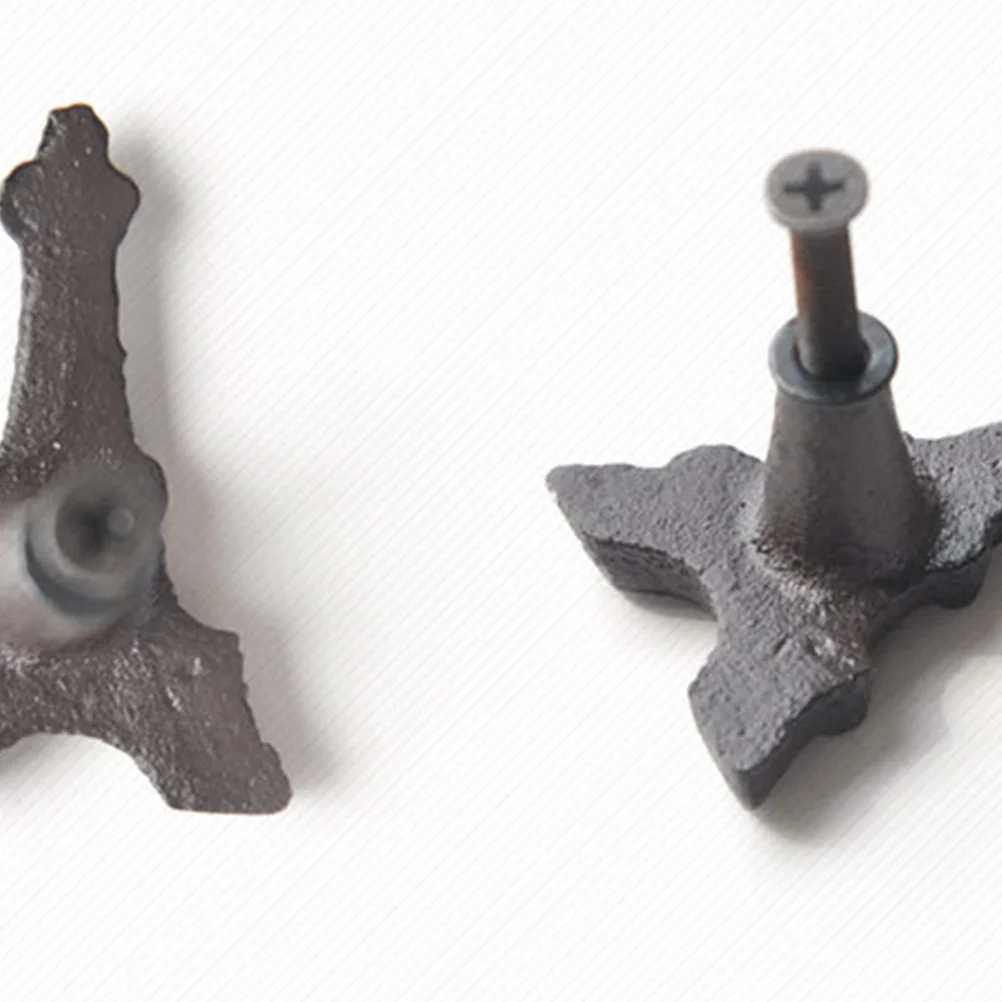 

2pcs Cast Iron Pull Handles Vintage Country Style Cabinet Drawer Knobs Home Furniture Hardware Cupboard Pull Door Licking Handle