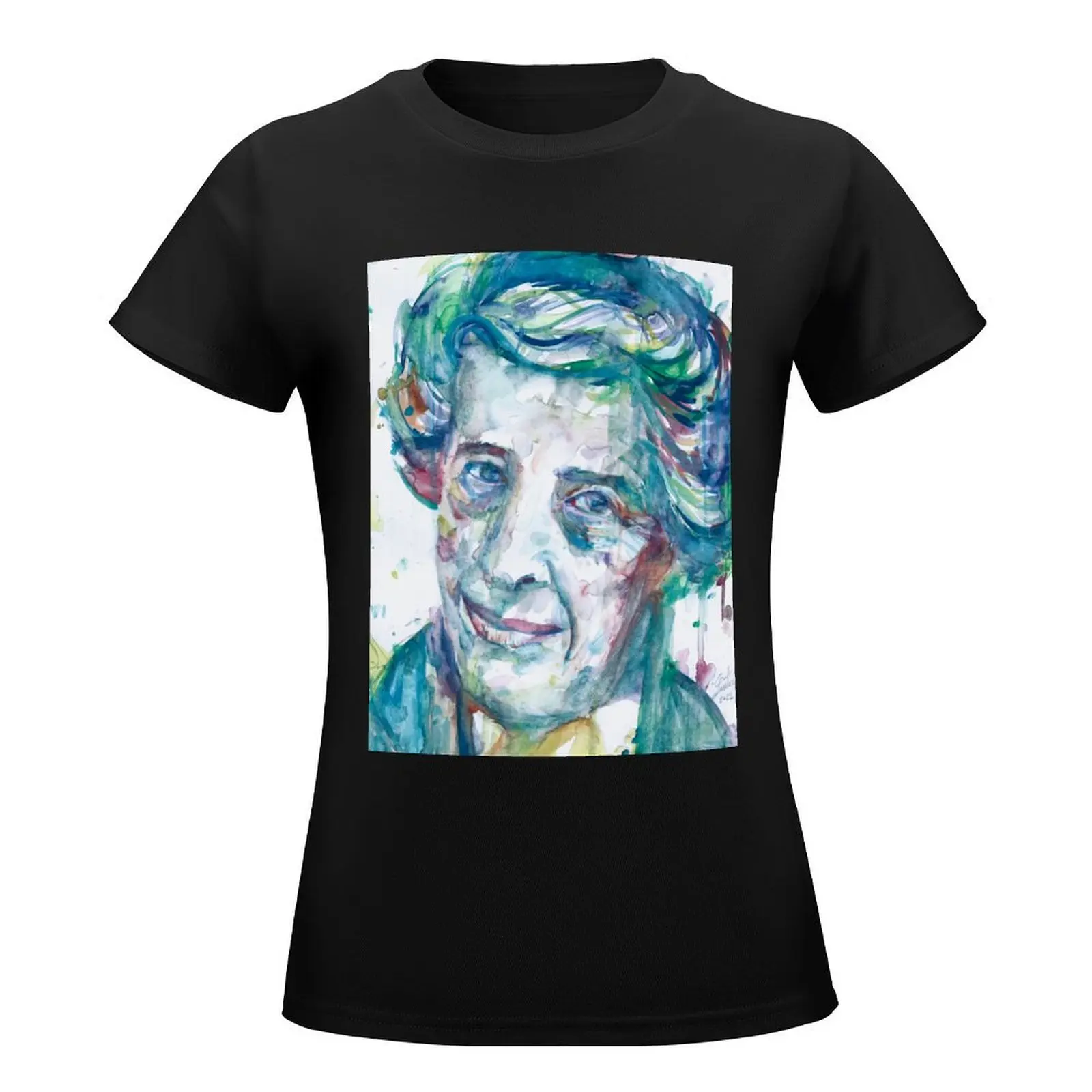 HANNAH ARENDT watercolor portrait T-Shirt lady clothes aesthetic clothes tees luxury designer clothing Women