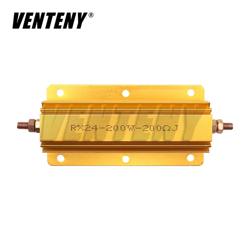 200W RX24 알루미늄 전원 금속 쉘 케이스 권선 저항 0.1 ~ 1K 0.15 0.2 0.5 1 2 4 6 8 10 15 20 100 150 200 300 400 1K ohm