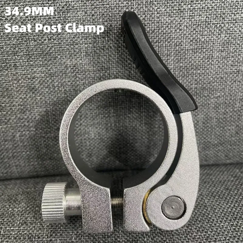 Mountain MTB BMX Road Bicycle Seatpost Clamp Quick Release Aluminium Bike Seat Clamp Silver 34.9MM