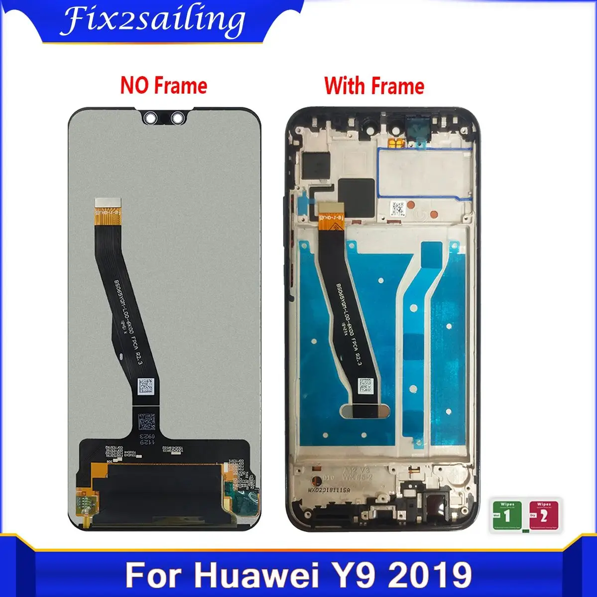 6.5\'\' Display Replacement For Huawei Y9 2019 JKM-LX1 JKM-LX2 LCD Display Touch Screen Digitizer For Huawei Enjoy 9 Plus Screen