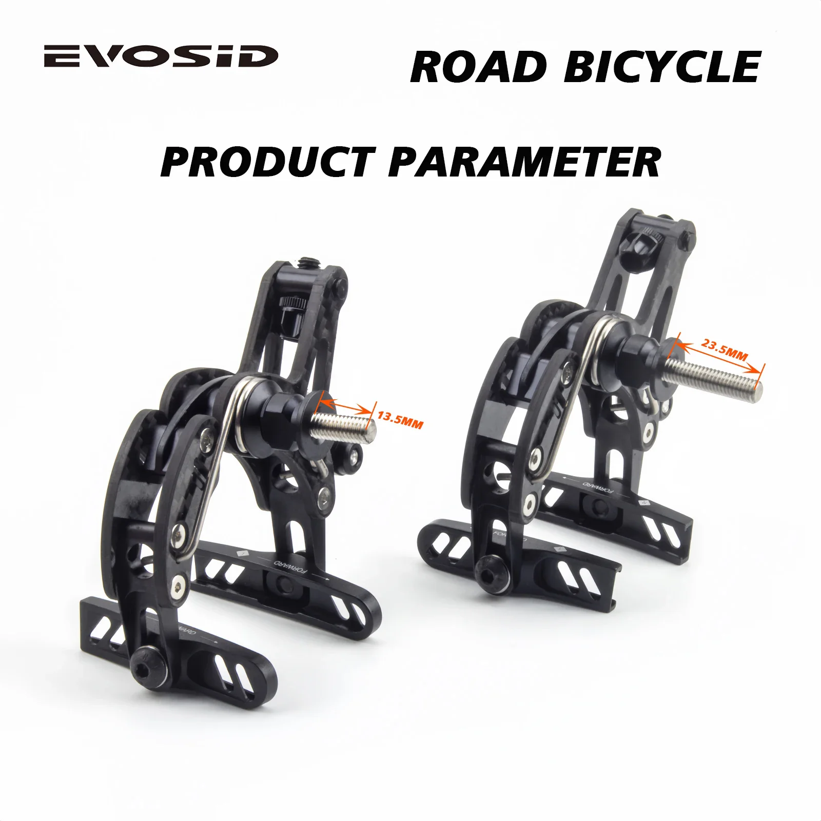 Ultralight Road Bike Carbon Fiber Brake 142g Folding Bicycle C Brake Dual Pivot Calipers Carbon C Caliper Brake Bike Accessories