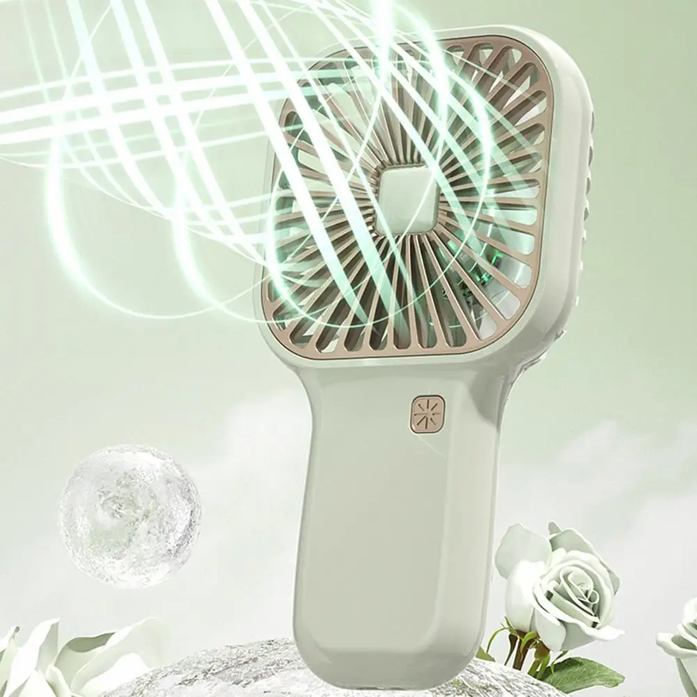 Battery Operated Fan Portable Handheld Fan with Ice Rechargeable Mini Personal Fan Quiet 6-gear Wind with Detachable for Office