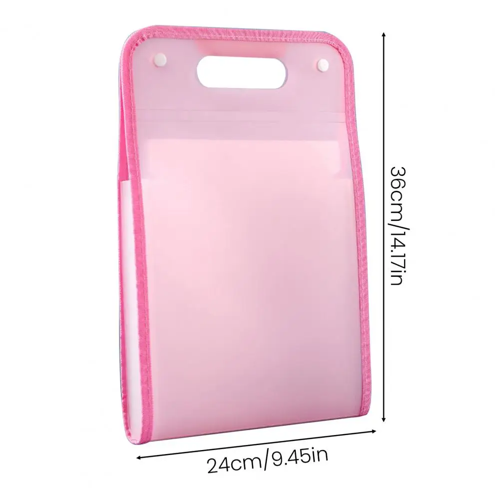 File Folder Organizer Plastic Expanding File Folder with 13 Pockets Handle for A4 Letter Size Paper Document for School