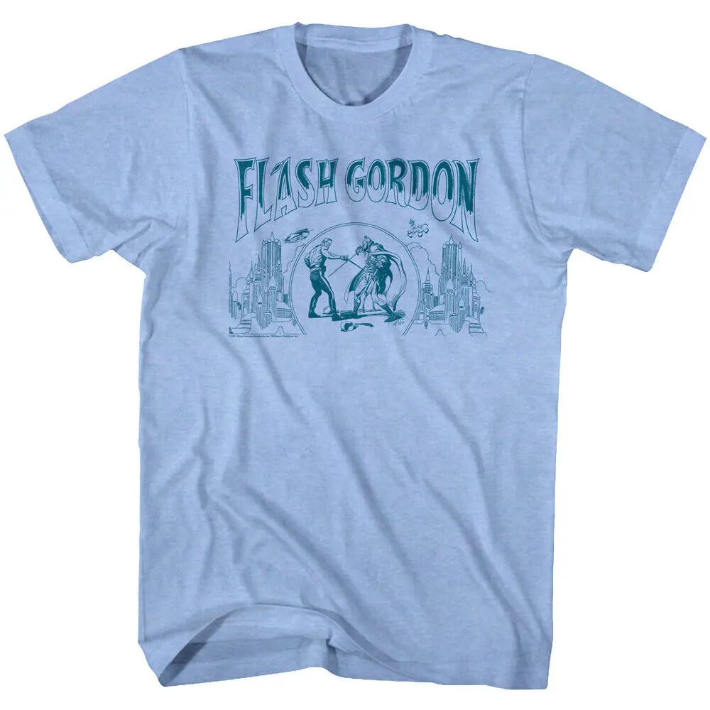 Flash Gordon Vintage Battle Herren T-Shirt Comic-Cover der gnadenlosen Zukunft