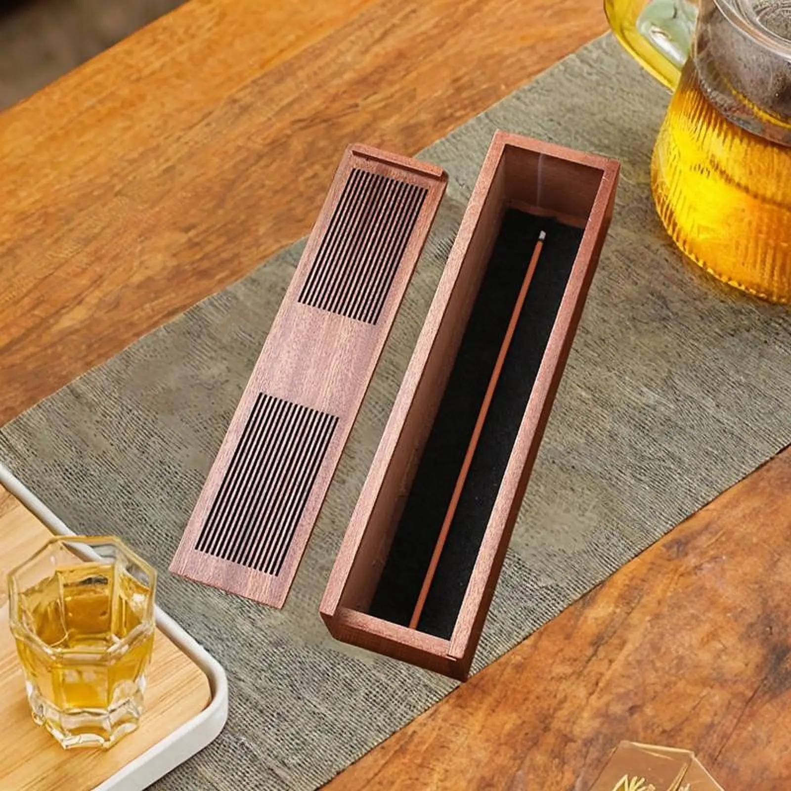 Incense Stick Tray Ideal Gift Rectangular Damp-proof Empty Incense Holder for Indoor Outdoor Studyroom Yoga SPA Travel Garden