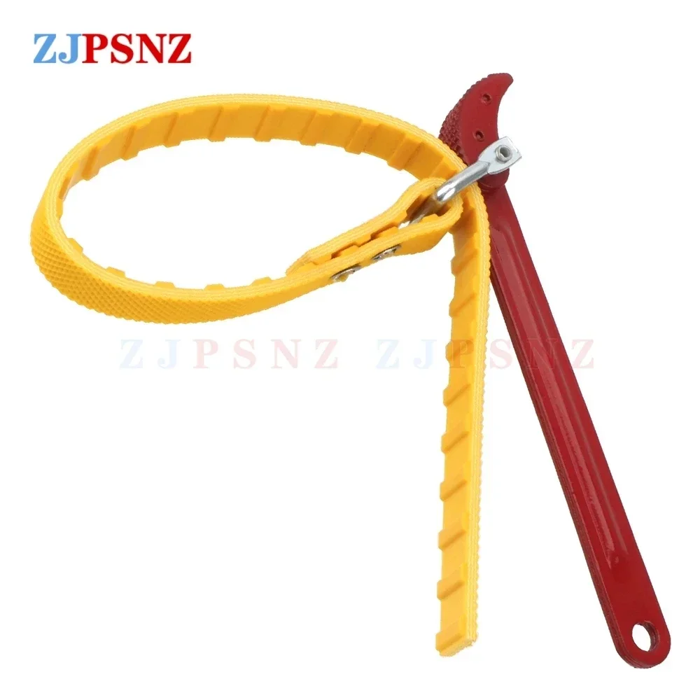 Belt Wrench Oil Filter Puller Strap Spanner Chain Oil Filter Wrench 12inch Adjustable Opener Cartridge Disassembly Kit Tools