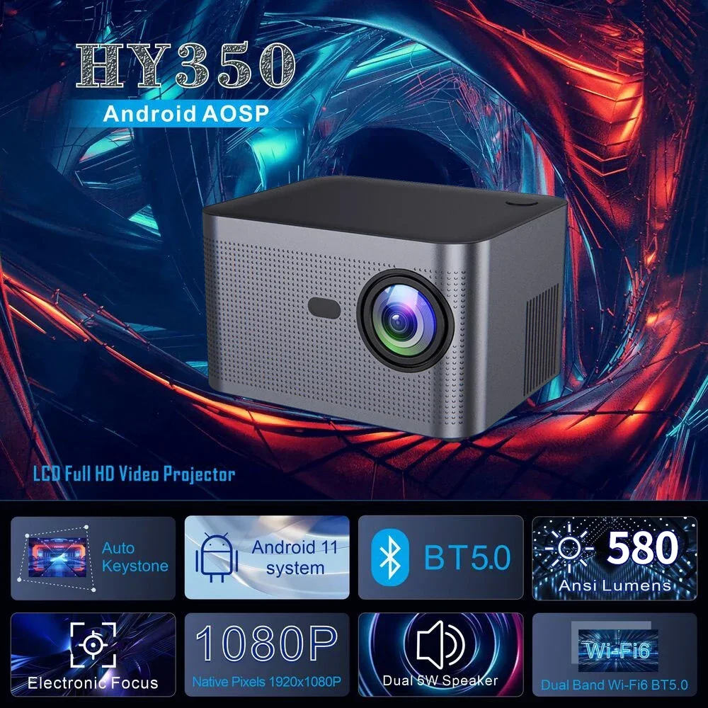 High Brightness 1080p Projector Bright Picture Clearly Visible Projector 4k High Definition Home Projector