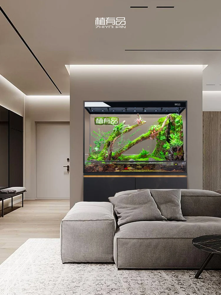 Landing fish tank rain design home display all-in-one machine installed automatic water change