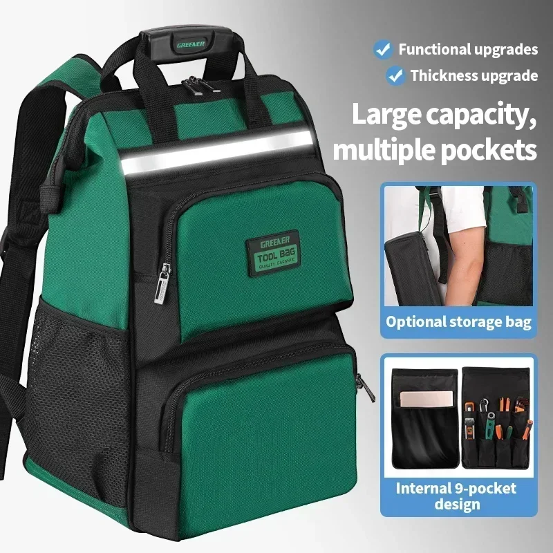 Und Tasche Oxford Toolkit langlebiger Rucksack grün tragbare Wartung multifunktion ale Lagerung spezielle Elektriker starken Stoff