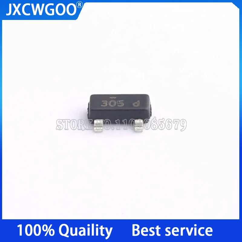 10PCS 100%Nuevo Original FDV305N 305 SOT-23-3 20V, 0.9A, 220m Ω MOSFET