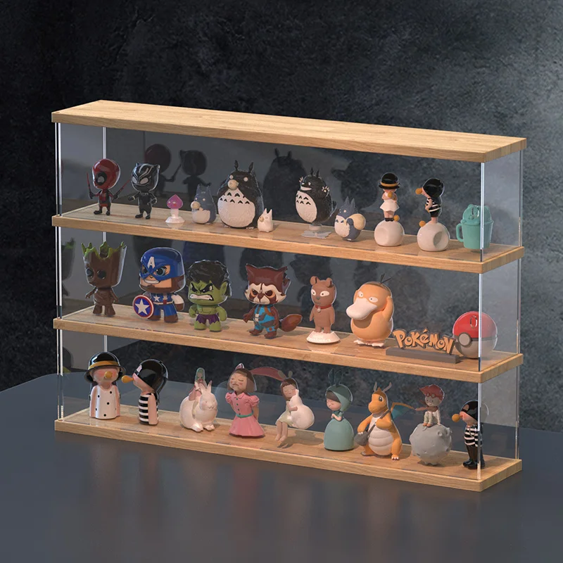 Acrylic Display Case for Collectibles Funko POP Shelf with Door for Figure,Clear Minifigure Display Box Dustproof Organizer Box
