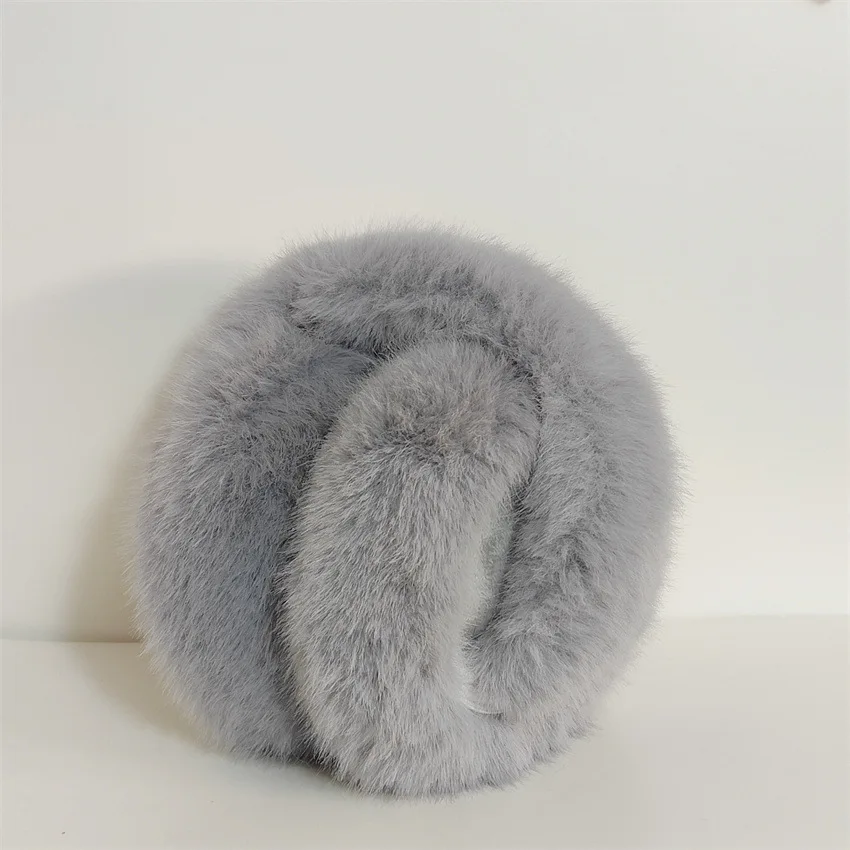 1 قطعة الموضة بلون لينة أفخم الأذن دفئا شتاء دافئ غطاء للأذنين في الهواء الطلق الباردة حماية الأذن يفشل للطي إيرفلاب غطاء للأذن #3